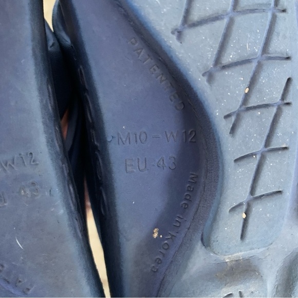 Oofos Blue Flip Flops Size M 10/W 12 - Picture 9 of 9